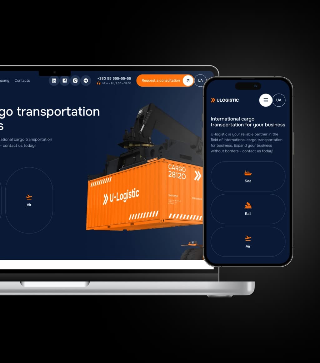 Marketing website preview
